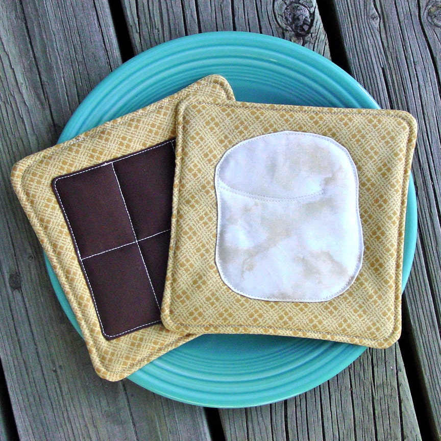 S'mores Pot Holders - Insulated - Unique - Silly - Novelty -Smores