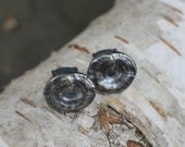 Friends Again, fine silver post earrings