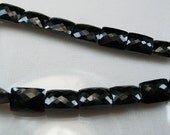 Black Spinel Rectangles AAA Faceted Black Spinel Gemstone Beads10.5-12.85