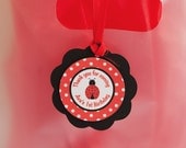 Ladybug Theme Happy Birthday Party Favor Tags - Ladybug Birthday Party Decorations in Red & Black Il_170x135