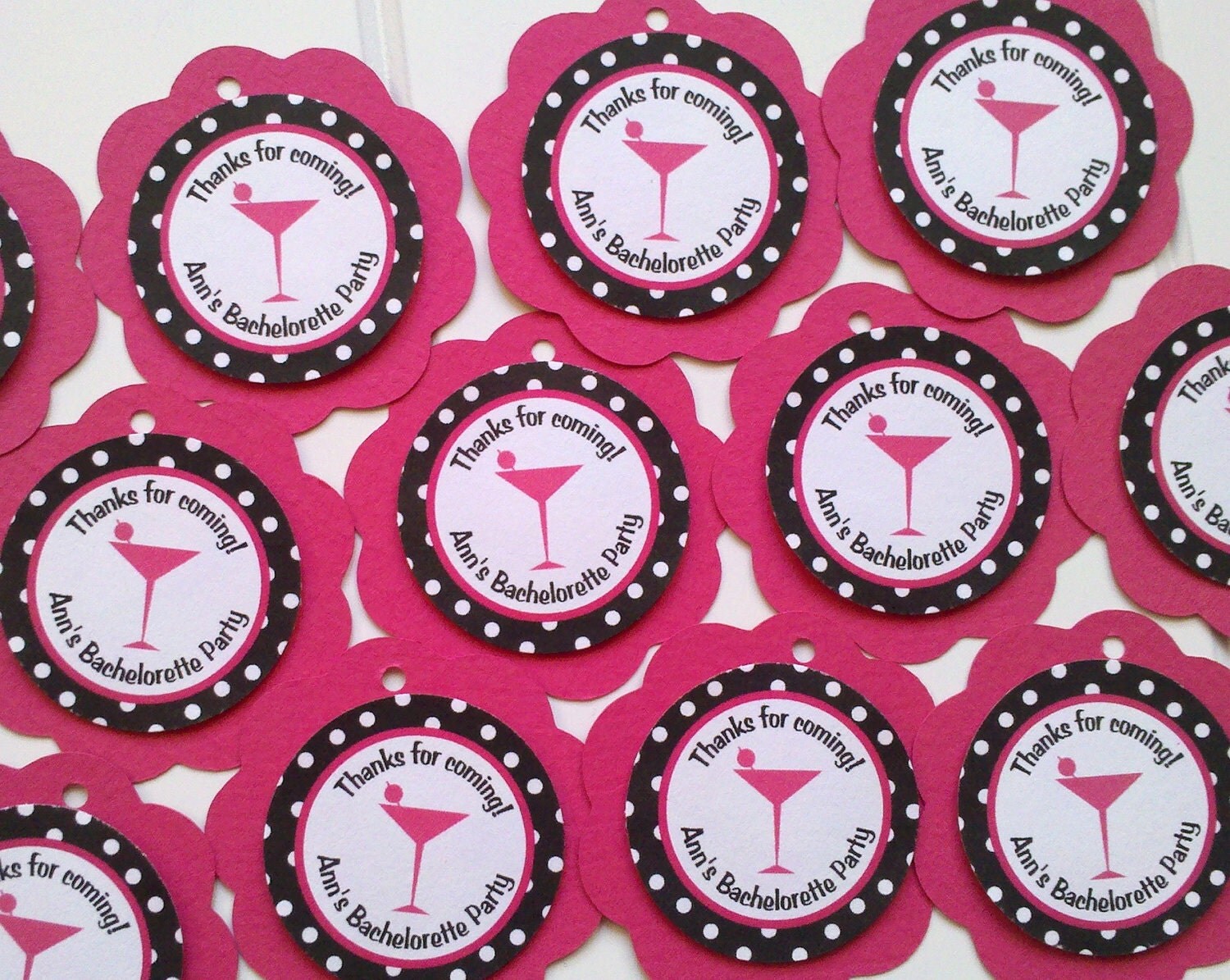 BACHELORETTE Party Favor Tags Martini Theme by getthepartystarted