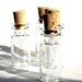 10 Clear Glass Bottles with Real Cork Stopper - small vials or jars for crafts, pendants