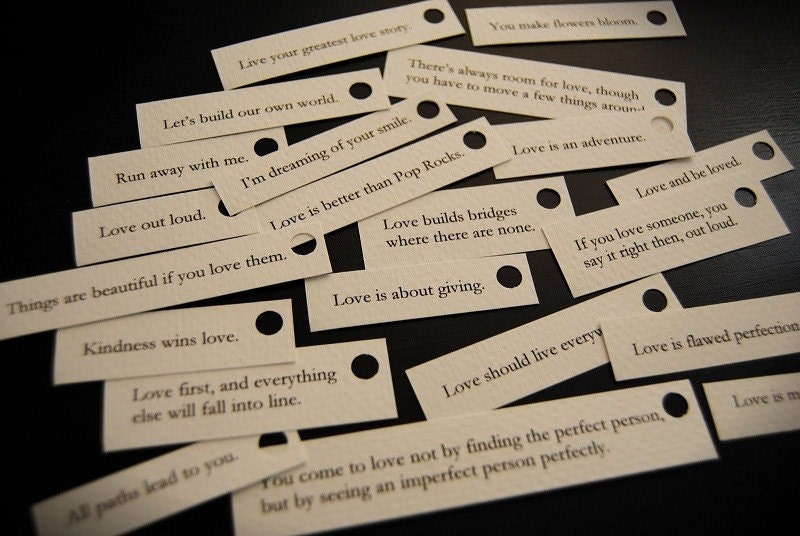 Set Of 40 Twine Drink Stirrers Cake Toppers With Love Quotes
