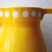 Vintage Yellow Polka Dot Ceramic Pitcher