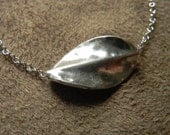 Textured Sterling Silver Oval Slide Necklace Twist Wave Bead