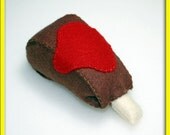 Felt Play Food - Country Style BBQ Rib - Waldorf Inspired Accessory for Kids