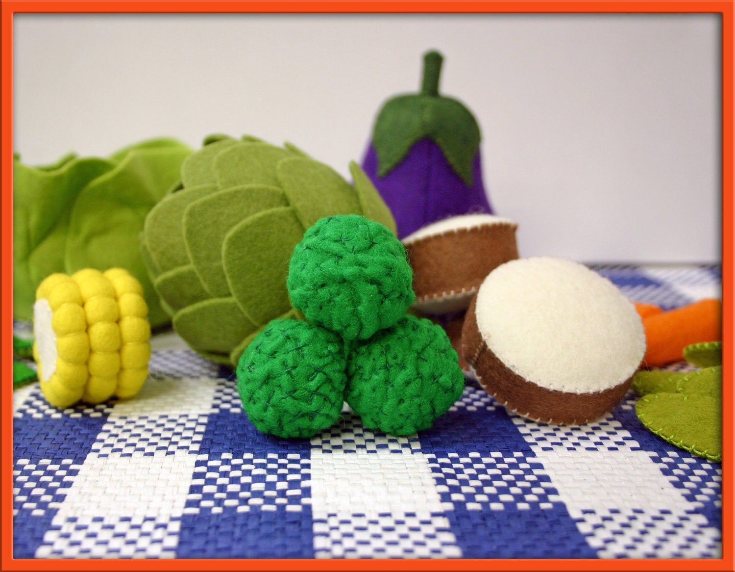 Wool Felt Play Food - Broccoli - Waldorf Inspired Pretend Kitchen Accessory for Imaginative Play