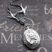 Silver Steampunk Locket Necklace- Enchanted Love Birds In Flight - By TheEnchantedLocket