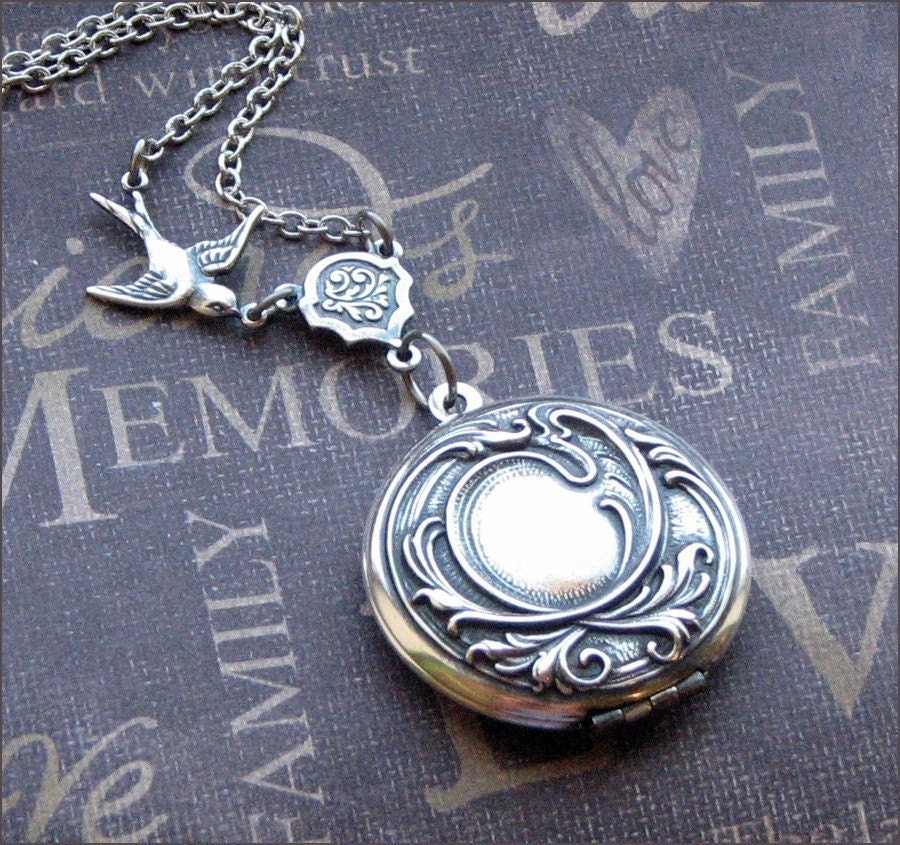 Silver Locket Necklace - Enchanted Immortal Love - Jewelry by TheEnchantedLocket - ROMANTIC Wife Bride I Love You Anniversary Gift