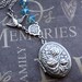 Silver Locket Necklace - Enchanted Blue Roses - By TheEnchantedLocket