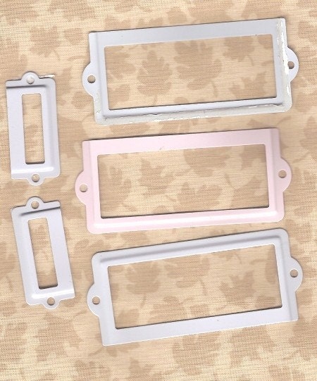 Metal Name Plate Holders PIF 2 large and 2 small sizes by JulJa