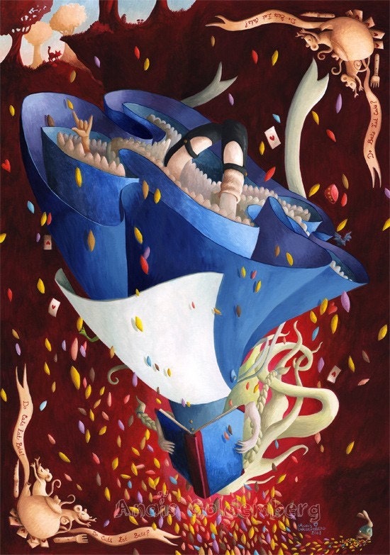 The Falling Alice  Print A4