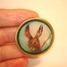 Sale Rabbit in the Pussy Willows Brooch KL Design