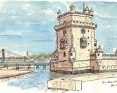 torre belem, lisbon (print)