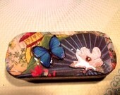 Upcycled metal Box, Butterfly