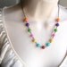 Colorful Beaded Necklace. Gumball Necklace. Rainbow Necklace. Turquoise. Red. Orange. Yellow. Purple. Little Girl Necklace. Photo Prop