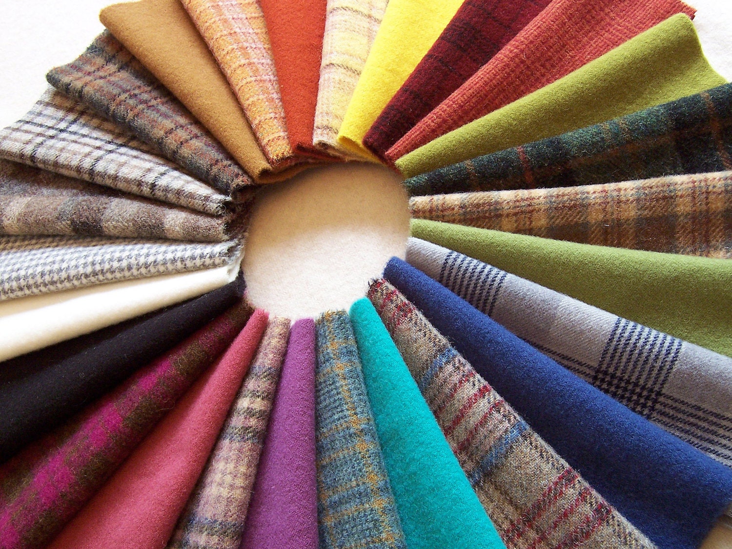 Hand Dyed and Felted Wool Fabric / W642