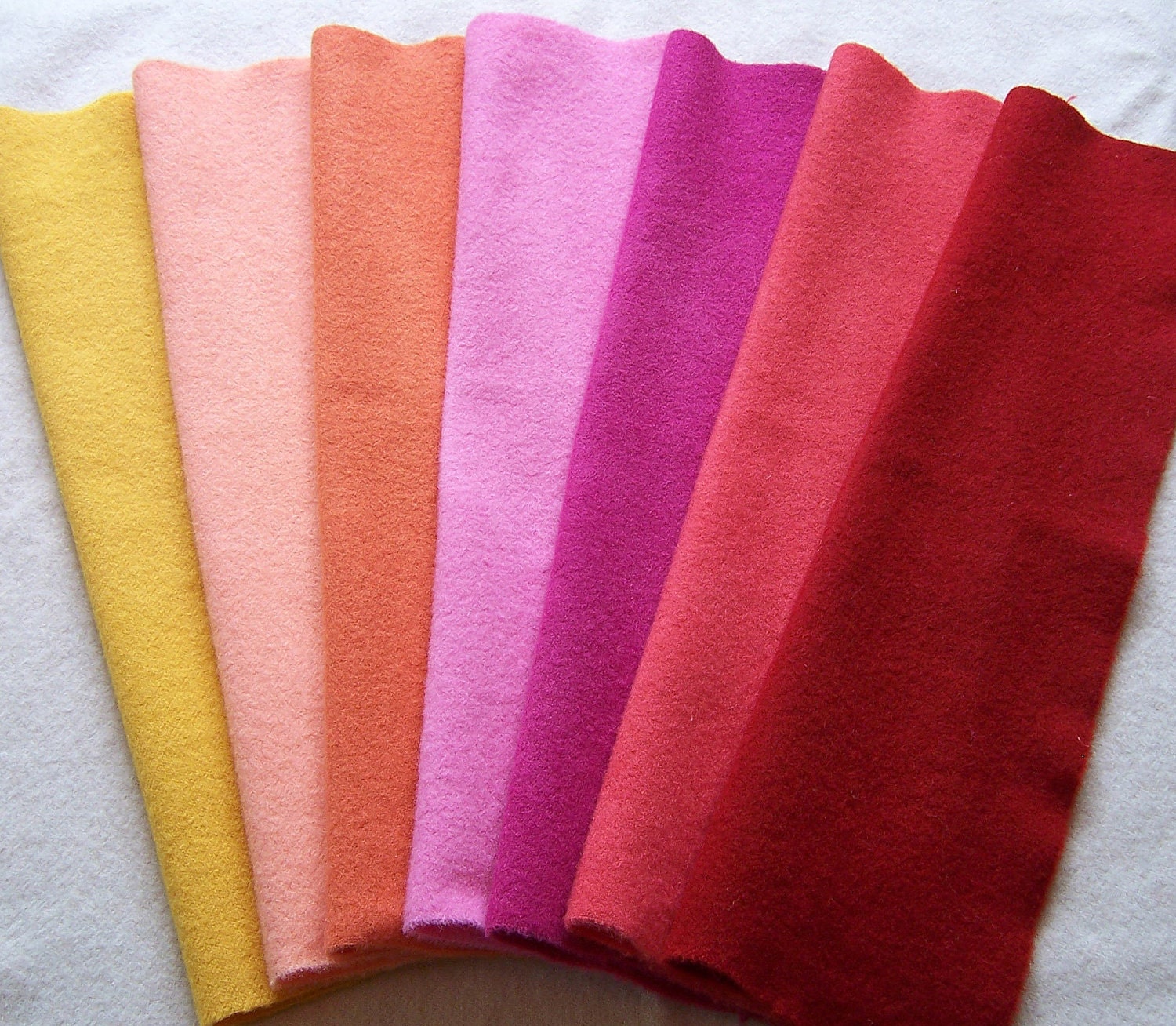 Hand Dyed Felted Wool Fabric for Rug Hooking, Applique, Penny Rugs and Sewing Projects/ H149