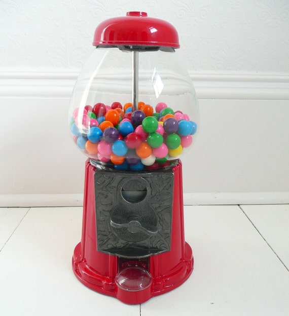 Vintage 80s Red Gumball Machine By Theuniongeneral On Etsy