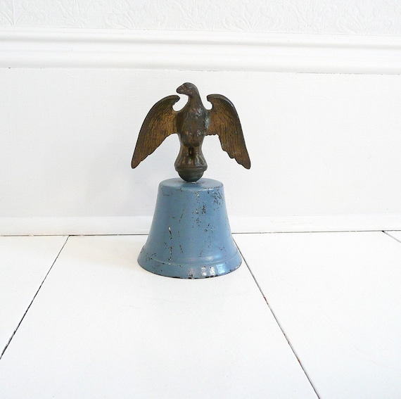 Antique Cast Iron Eagle Hand Bell by TheUnionGeneral on Etsy