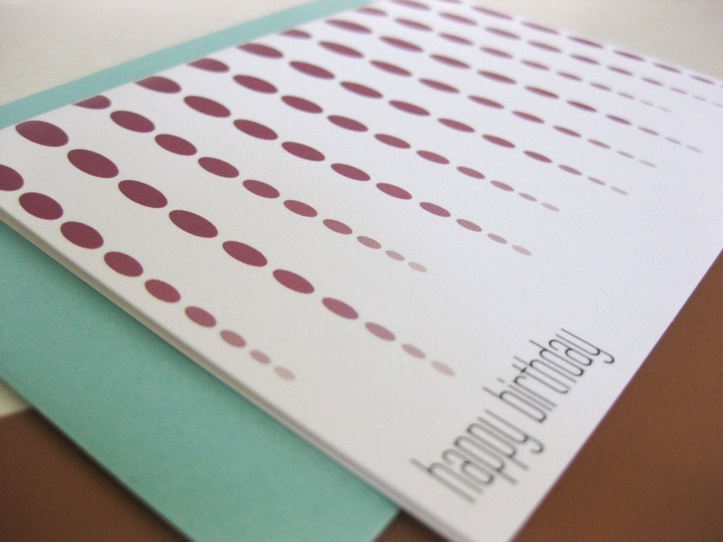 Modern Dots Happy Birthday Card