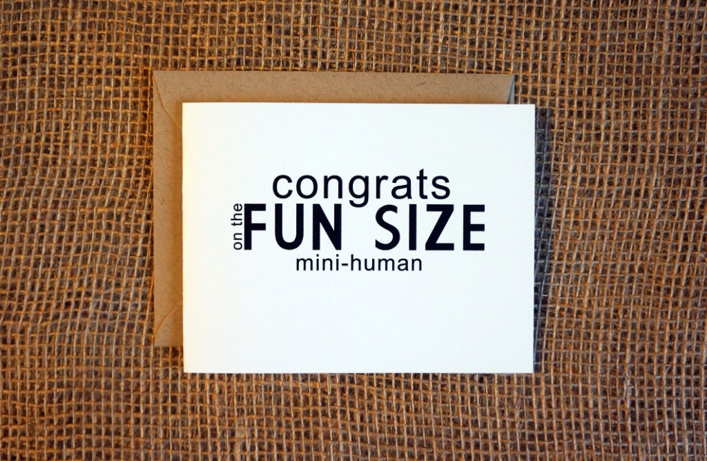 New Baby Modern Funny Greeting Card