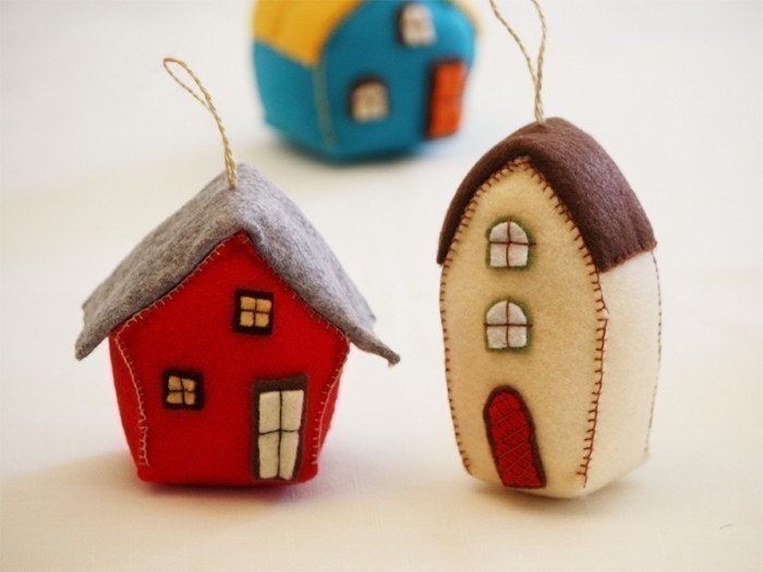 Houses sewing pattern (three)--- PDF --Beginner