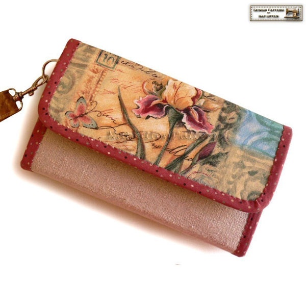 Accordion wallet/clutch sewing pattern -- PDF file -- Email delivery download in email -- Make It Yourself
