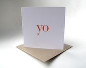 yo greeting card