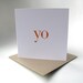 yo greeting card