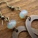 Czech glass and antiqued brass earrings