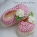 PDF Crochet Pattern for Baby Rosey Ballet Slippers - 4 sizes - Newborn to 12 months.