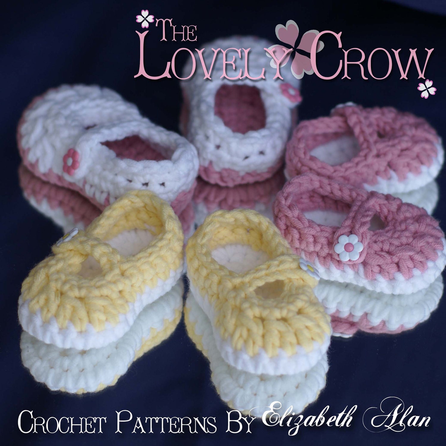 Crochet Pattern Booties BULKY BABY BUTTON Maryjanes digital