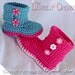 Crochet Pattern Baby Booties for Baby Garden Boots -  4 sizes - Newborn to 12 months. digital