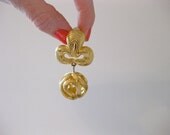 80s Givenchy gold dangle earrings
