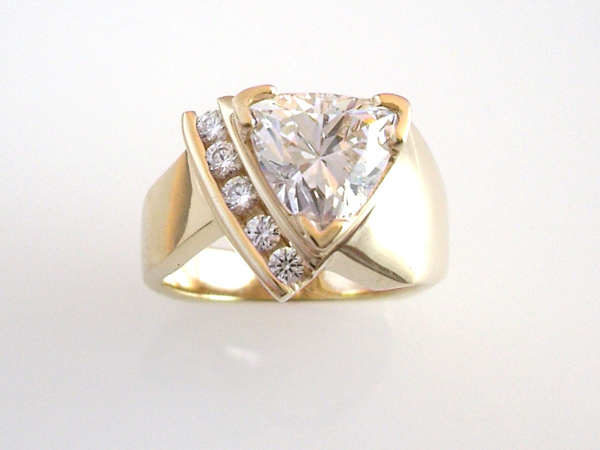 Trillion Cut Engagement Ring
