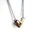 folded brass triangle necklace