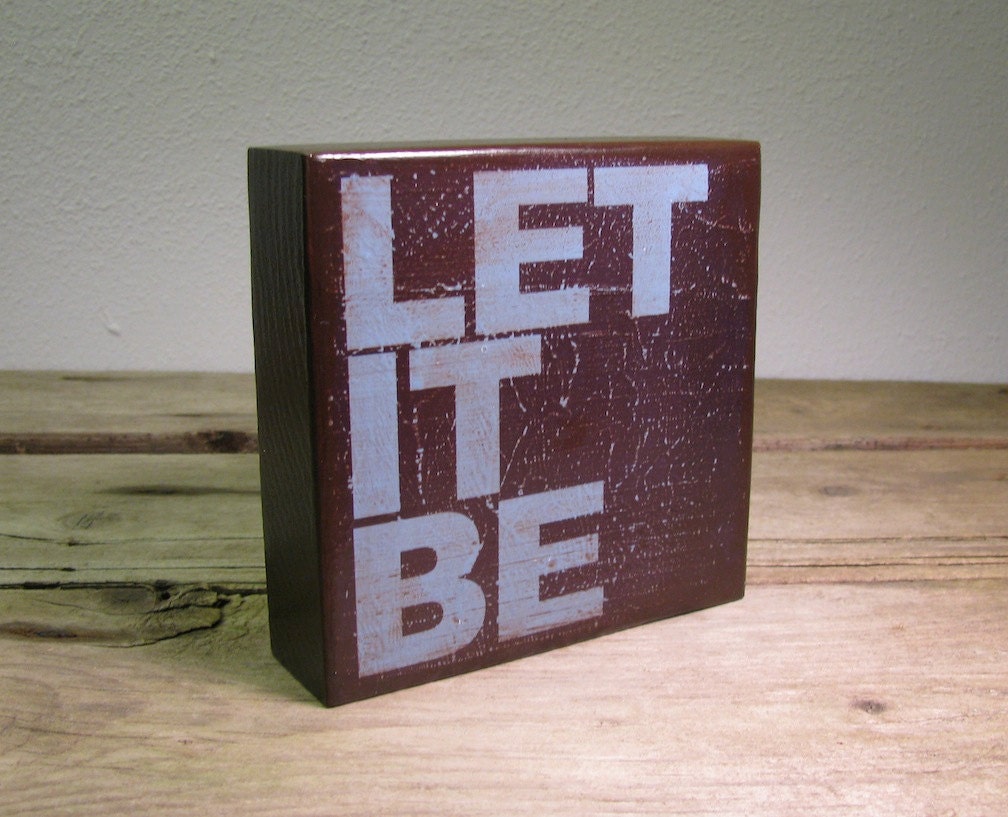 The Beatles Music Art Block Painting - Let It Be - 1384