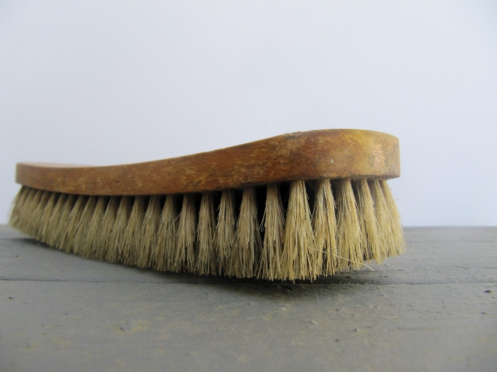 Vintage Rustic Antique Advertising Wooden Clothes Brush - Modred12