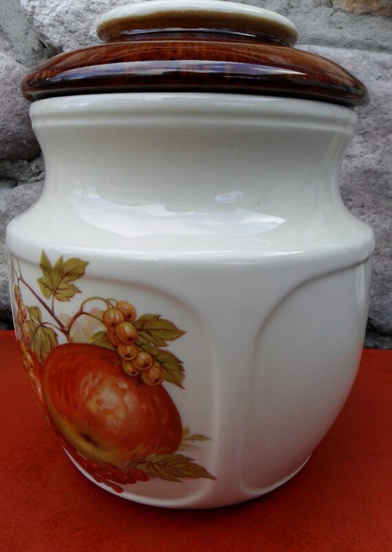 Items similar to Vintage McCoy 1970s Fruit Festival Cookie Jar on Etsy