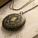 Engraved Floral Locket Necklace Vintage Inspired Locket Photo Locket Boho Necklace Victorian Locket Antique Brass Long Locket Necklace