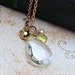 Crystal Pendant Necklace Chandelier Necklace Vintage Locket Necklace Charm Necklace Brass Flower Necklace Statement Necklace - Charmed