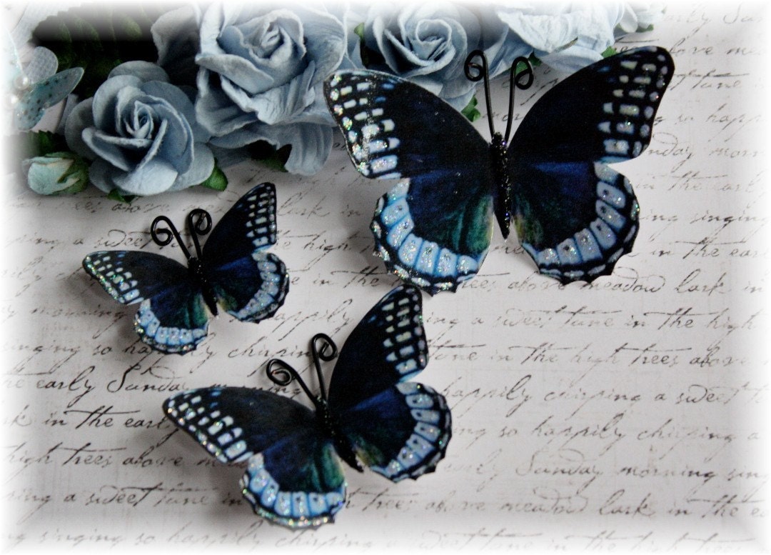 navy blue butterflies for scrapbooking by littlescrapshop on etsy navy blue butterflies for scrapbooking by littlescrapshop on etsy