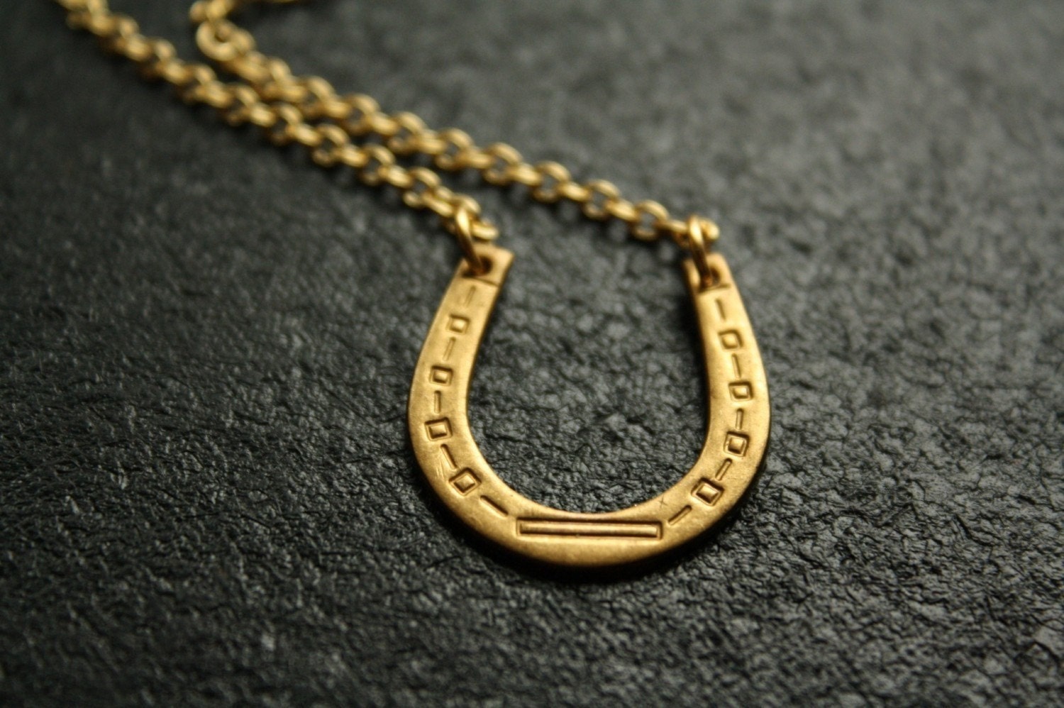 The Horseshoe Necklace, Vintage Gold Pendant, Western Jewelry, Simple Jewellery, Good Luck, Lucky Horse Shoe
