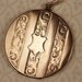 Antique Locket Necklace, Large Engraved Letters O A K, Gold Filled Long Vintage Pendant, Monogram Shield Jewellery, Jewelry, Crest Shield