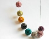 Autumn Mix Colors Long Beaded Beads Necklace