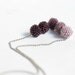 Purple Necklace Flattened Beaded Beads