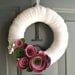 Yarn Wreath Felt Handmade Door Decoration - Violet Garden 8in