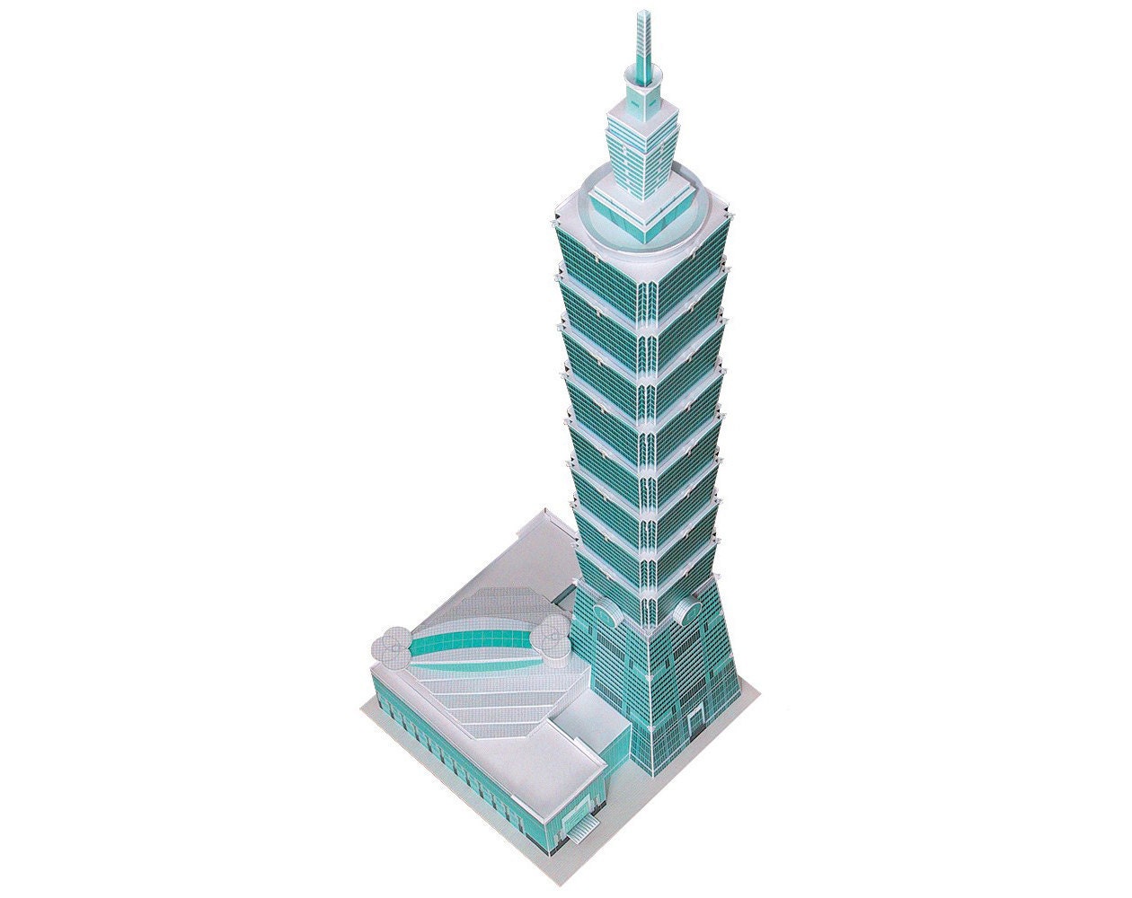 Taipei 101 Skyscraper Paper Model (KIT)