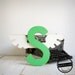 Winged S Letter Vintage Inspired Mod Art Deco - Wood Wall Decor - Pick Your Letter and Color